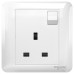 Schneider 13A Single Gang Switched Socket, White A3G15_WE_G11