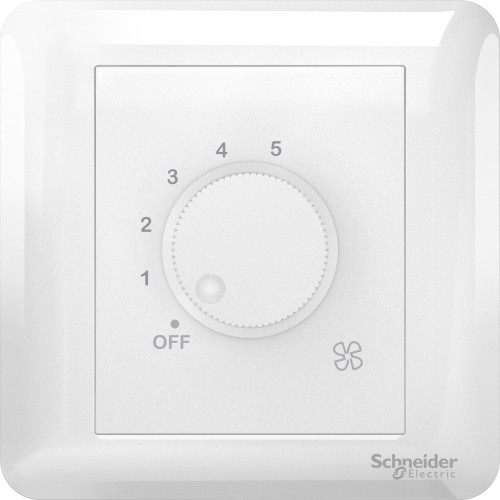 Schneider 100W 220V 1 Gang Fan Controller, White A3G31BFC_WE_G11