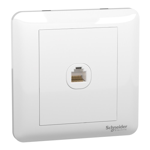 Schneider Data Socket, Category 6, 1 Gang, Affle, White A3G31RJ6_WE