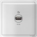 Schneider Pieno - 1 x 2.1A USB Charger - White E8231USB_WE