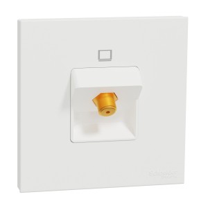 Schneider TV socket, AvatarOn C, complete product, F-Type, IP20, white E8731TVF_WE