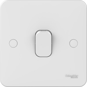 Schneider Lisse - 2-way plate switch - 1 gang - 20AX - white GGBL101220S