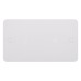 Schneider Lisse - White moulded - blank plate - 2 gangs - matt white GGBL8020S
