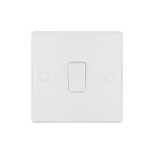 Schneider Plate switch, Ultimate Slimline, 2-way, screw terminals, IP20, white GU1012