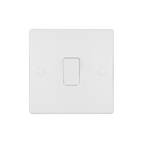Schneider Plate switch, Ultimate Slimline, 2-way, screw terminals, IP20, white GU1012