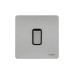 Schneider Plate switch, Ultimate Screwless flat plate, 2-way, screw terminals, IP20, stainless steel GU1414BSS