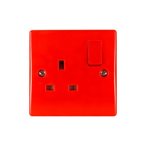 Schneider Switched socket, Ultimate Slimline, complete product, 2P, screw terminal, IP20, red GU3010DRD