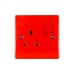 Schneider Switched socket, Ultimate Slimline, complete product, 2P, screw terminal, IP20, red GU3010DRD