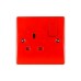 Schneider Switched socket, Ultimate Slimline, complete product, 2P, screw terminal, IP20, red GU3010DRD