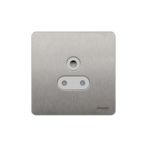 Schneider 2 Socket-outlet, Ultimate, complete product,screwless terminals stainless steel GU3480WSS