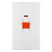 Schneider Ultimate Slimline - 2-pole switch - 2 gangs - white GU4021