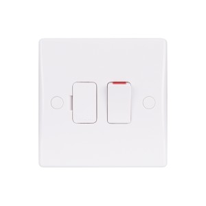 Schneider Ultimate Slimline - switched fused connection - white GU5013