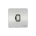 Schneider Ultimate Screwless Flat Plate Fuse Holder, 13A, Black & Stainless Steel GU5400BSS