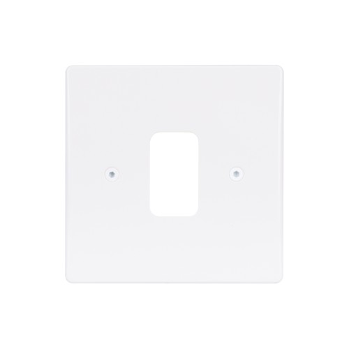 Schneider Ultimate - moulded plate Grid system - 1 gang - white GUG01G