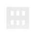 Schneider Ultimate - moulded plate Grid system - 6 gangs - white GUG06G