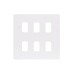 Schneider Ultimate - moulded plate Grid system - 6 gangs - white GUG06G