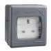Schneider Exclusive Weatherproof - socket-outlet - 13 A - 1 gang - matt dark grey GWP3050