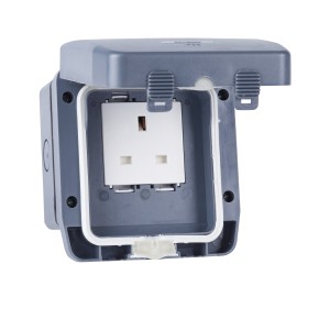 Schneider Exclusive Weatherproof - socket-outlet - 13 A - 1 gang - matt dark grey GWPIU3050