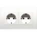 Schneider 16A 250V Twin Gang Schuko-Socket with Shutter KBT426_16S