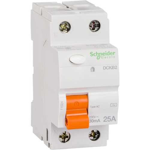 Schneider residual current circuit breaker - 2 poles - 25 A - class AC 30 mA 11024