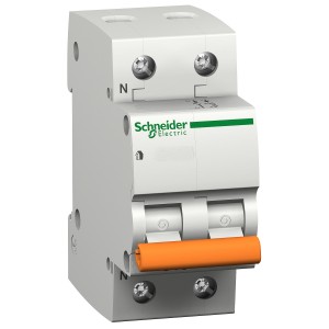 Schneider Domae MCB - miniature circuit-breaker - 2P - 6A - C Curve - 6000A 17058