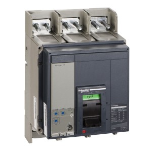 Schneider circuit breaker ComPact NS1000N, 50 kA at 415 VAC, Micrologic 2.0 trip unit, 1000 A, fixed, 3 poles 3d 33472