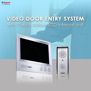 Legrand - 7inch video intercom kit, 4-wires, hands-free 369580