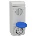 Schneider Unika interlocked socket - 32 A - 2P + E - 200...250 V AC - IP44 - wall 83042