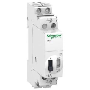 Schneider Electric Acti9 iTLI impulse relay 2P 1NO+1NC 16A coil 12VDC 24VAC 50/60Hz A9C30115