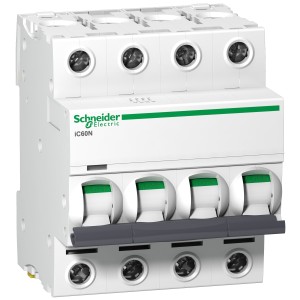 Schneider Acti9 iC60N 4P 20A C Miniature Circuit breaker A9F44420