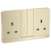 Schneider AvatarOn 2 switched socket 3P 13A 250V LED Wine Gold E83T25N_WG_G12