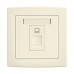 ABB Telephone Socket, Concept BS, 1 Gang, CAT 6 UTP, RJ45, Ivory White - AC333-82