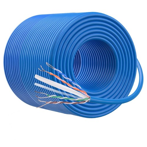 Schneider Electric Actassi CAT 6 Cable UTP 23 AWG Solid Copper Blue CM Wire ACT4P6UCM3RBBU_E
