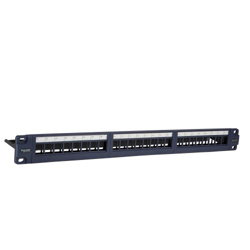 Schneider Electric Actassi Patch Panel category 6 UTP 24 Port 1U Straight Unloaded CAT6 Panel ACTPPS24NSU_E