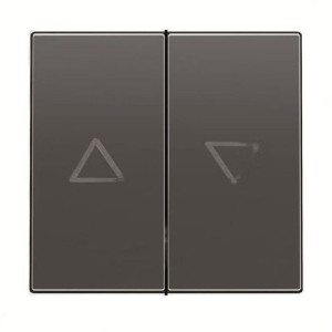 ABB Blind Control Switch With LED, Millenium, 16A, Silk Black - AM11844-SB
