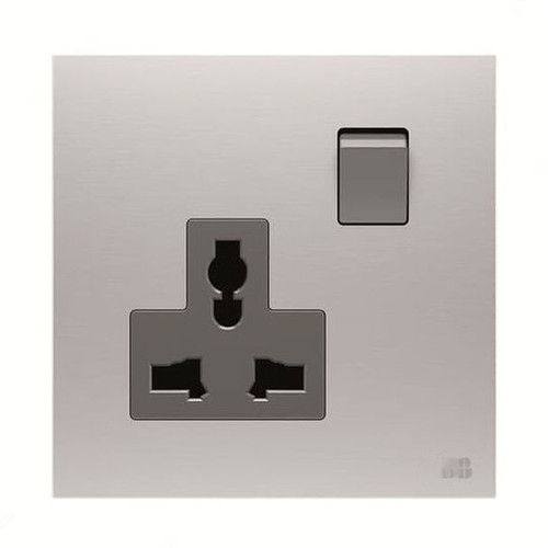 ABB Switch Socket, Millenium, 1 Gang, 13A - AM29486-ST ABB Switch Socket, Millenium, 1 Gang, 13A - AM29486-ST