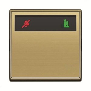 ABB DND/MUR Corridor Unit With LED and Bell, Millenium, 1P, 2 Gang, 10A, Matt Gold - AM40344-MG
