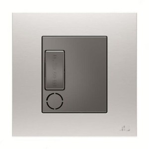 ABB Single Pole Spur Unit with Flex Outlet, Millenium, 13A, 6kA, Stainless Steel - AM50653-ST