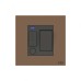ABB Single Pole Switched Spur Unit with Flex Outlet and LED, Millenium, 13A, 6kA, Mocha Brown - AM50753-MO