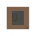 ABB Single Pole Spur Unit with Flex Outlet and LED, Millenium, 13A, 6kA, Mocha Brown - AM50853-MO