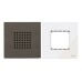 ABB Electronic Bell with Half/Double Rocker Frame, Millenium, 2 Module, 1 Gang, 0.2A, 2 Pcs/Set - AMD24144-AN + AMD5144-WG