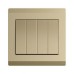 ABB Electrical Switch, Inora, 4 Gang, 1 Way, 10AX, Royal Gold - BL104-PG 