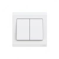 Inora Switch ABB Electrical Switch, BL106, Inora, 2 Gang, 2 Way, 10AX, White