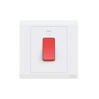 ABB DP Switch with Neon, BL176, 32A, 1 Gang, White, Inora Series
