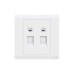 ABB Data Socket Outlet, Inora, 2 Gang, RJ45, Cat 6a, White - BL317