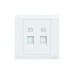 ABB Telephone Socket Outlet, Inora, 2 Gang, RJ11, White - BL322