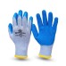 Krafthaus Blue Crinkle Latex Palm Coated Gloves | Industrial Anti-Slip Safety Work Gloves - PACK OF 12 