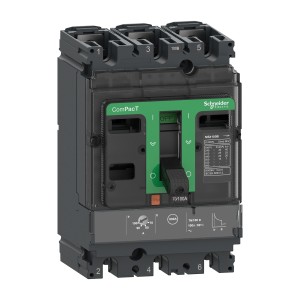 Schneider Circuit breaker ComPacT NSX100B, 25kA at 415VAC, TMD trip unit 32A, 50 degrees C, 3 poles 3D C10B3TM032C