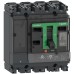 Schneider Circuit breaker ComPacT NSX100B, 25kA at 415VAC, TMD trip unit 25A, 4 poles 3d C10B6TM025