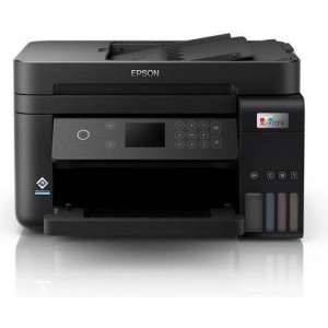 Epson EcoTank L6270 A4 Wi-Fi Duplex AIO Ink Tank Printer with ADF, Borderless Printing Up to A4 Size, Spill Free Ink Refilling, 15.5ipm/8.5ipm Print Speed, 4800x1200 dpi Resolution, Black | C11CJ61407